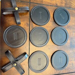 Mulholland Leather Coaster Set